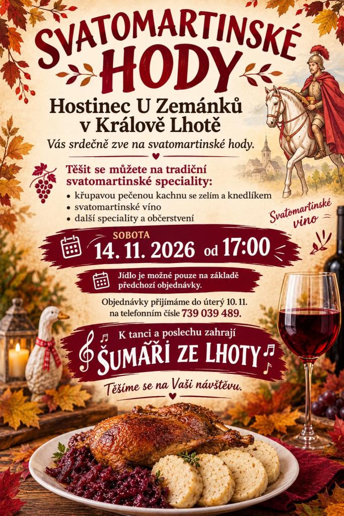 Svatomartinské hody v&nbsp;hostinci u&nbsp;Zemánků